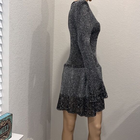 Soft surroundings grey metallic sparkly sweater dress - Picture 2 of 5